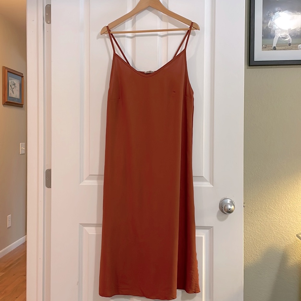 Burnt orange Slip dress, size Large